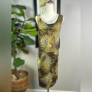 Vintage Mirrors Dress Short Size M Stretch Drawstring Waist